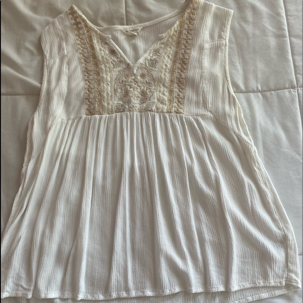 White Flowey Blouse